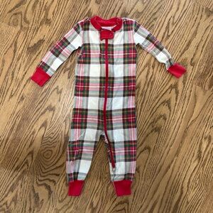 Hanna Anderson plaid zippy plaid Christmas pjs